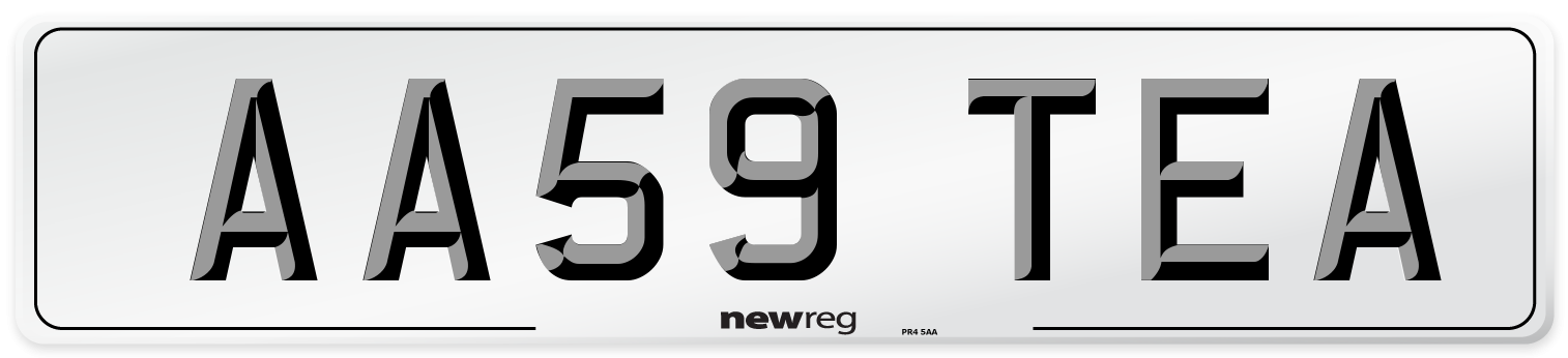 AA59 TEA Number Plate from New Reg